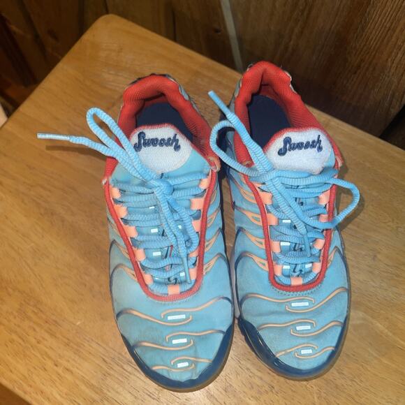 Nike Air Max Plus GS 'SWOOSH CHAIN' Blue Orange White CQ4816 400 GS Sz 5Y - Picture 2 of 8